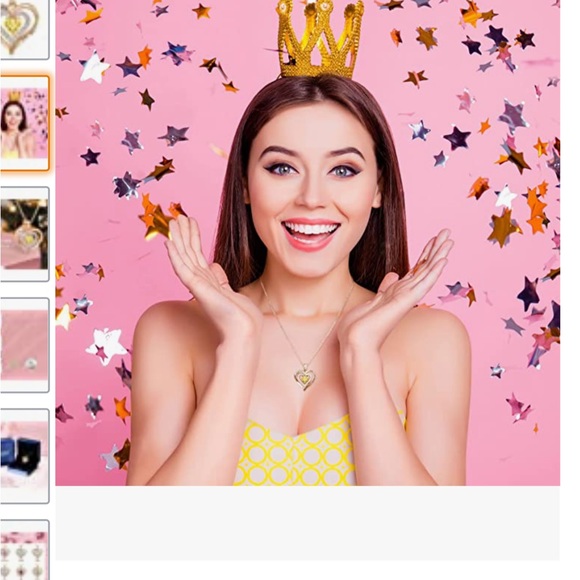 Redbee November Birthstone Heart Necklace New - Picture 14 of 16